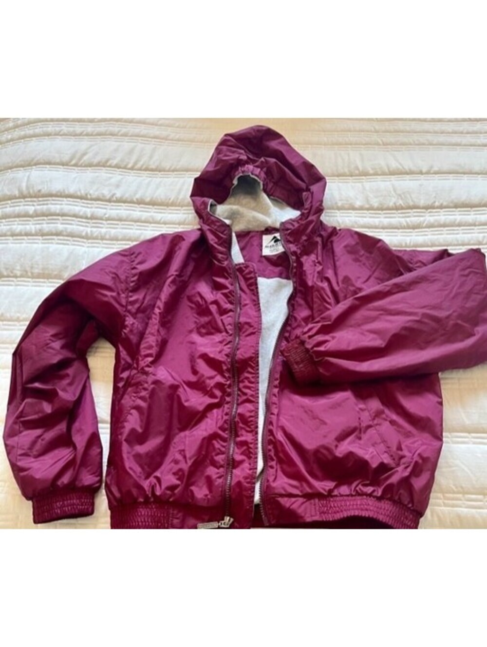 Augusta Sportswear Hooded Taffeta Jacket/Fleece Lined, Youth Size L, Exc. Cond.